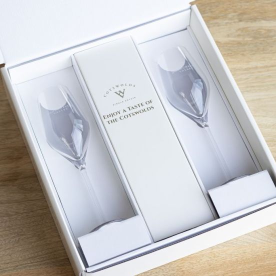 Gift box set with glasses