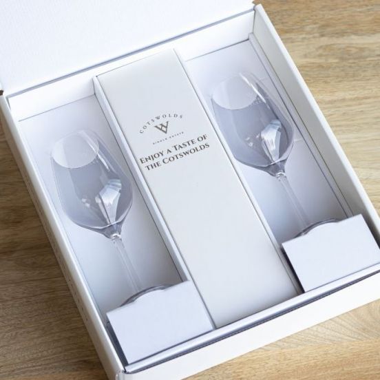 Gift box set with glasses